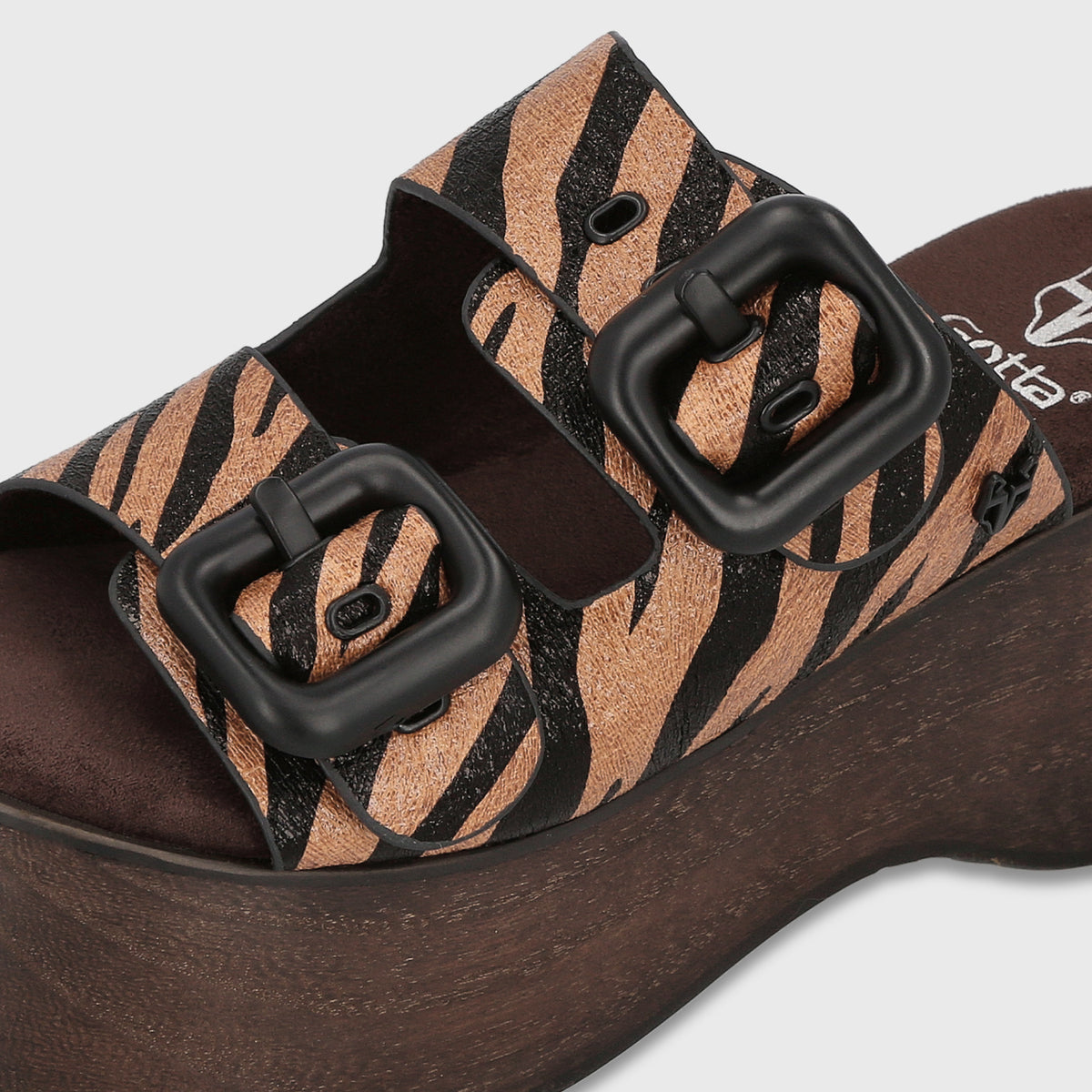 Sandalia Plataforma Animal Print Mujer Camilla
