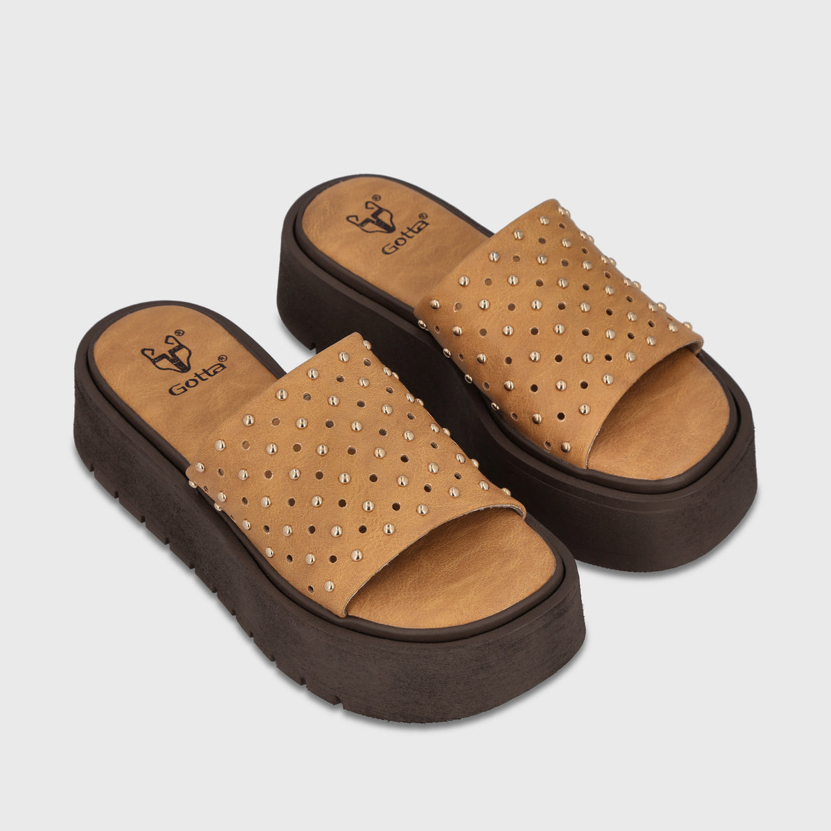 Sandalia Plataforma Camel Mujer Cata