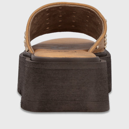Sandalia Plataforma Camel Mujer Cata