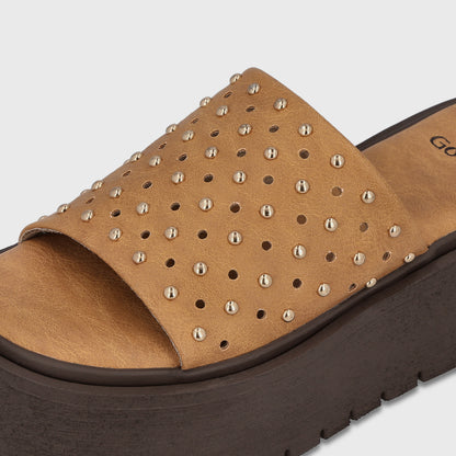 Sandalia Plataforma Camel Mujer Cata