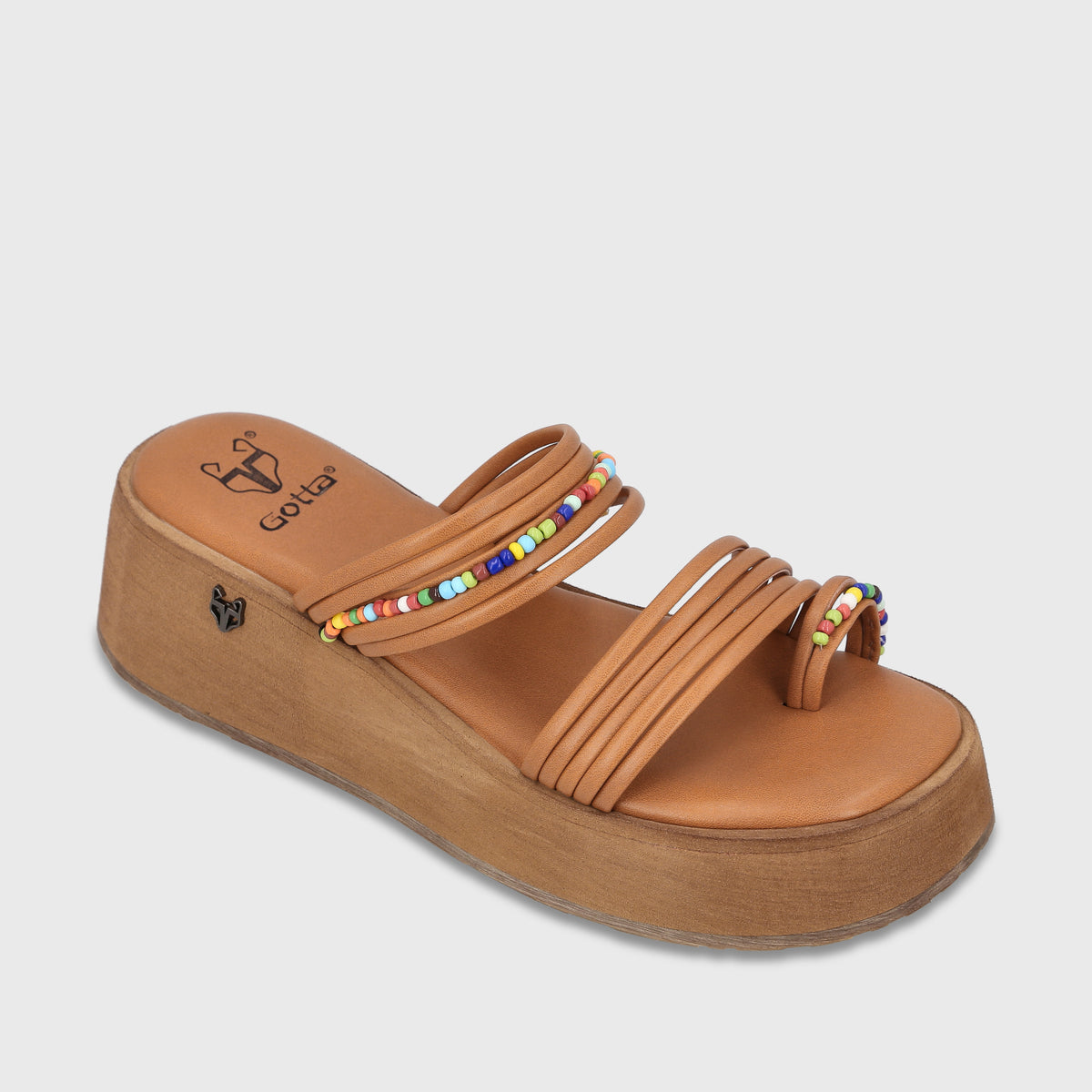 Sandalia Plataforma Camel Mujer Francisca