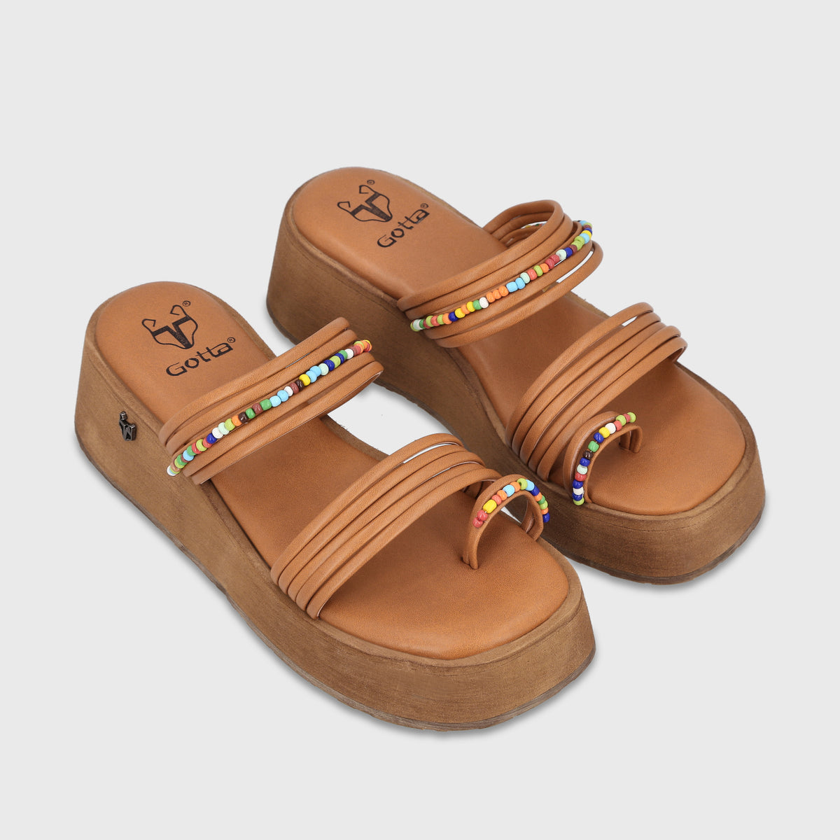 Sandalia Plataforma Camel Mujer Francisca