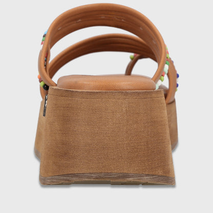 Sandalia Plataforma Camel Mujer Francisca