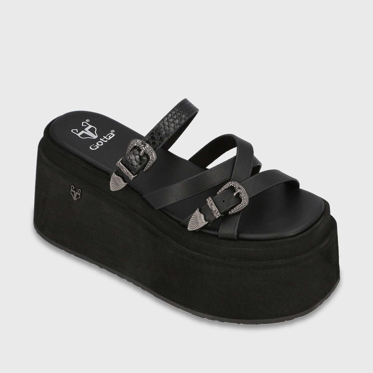 Sandalia Plataforma Negra Mujer Bea