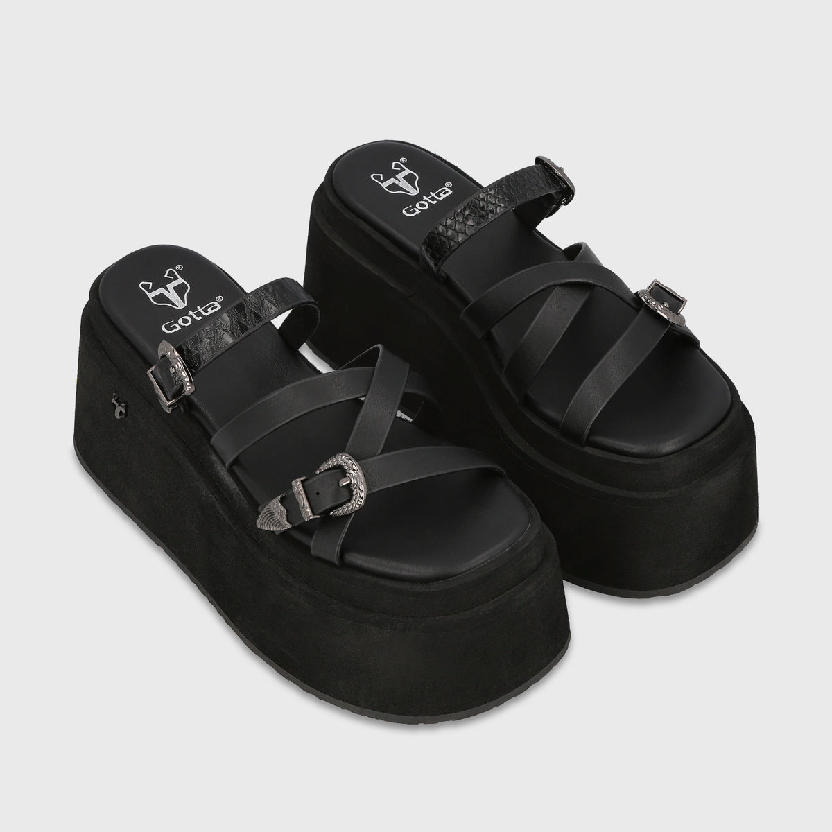 Sandalia Plataforma Negra Mujer Bea