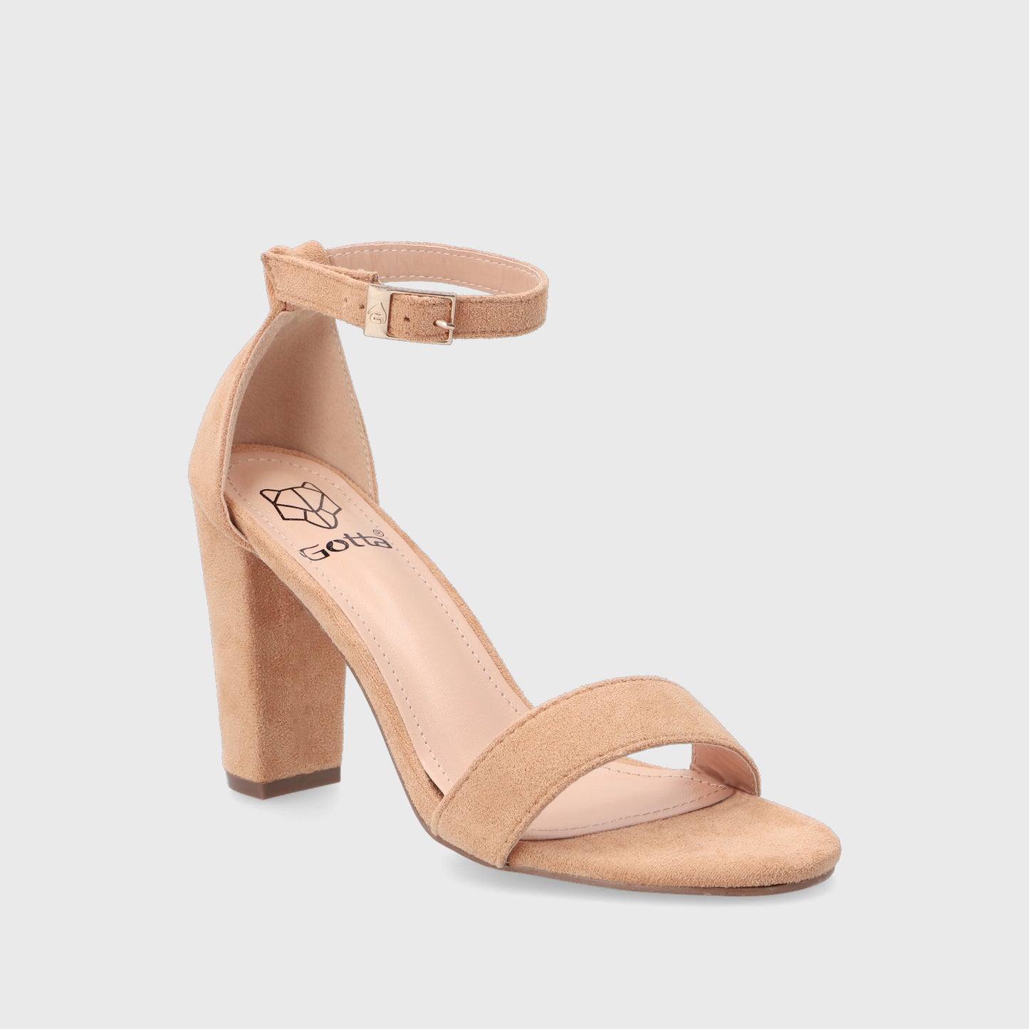 Sandalia Taco Camel Mujer 86123