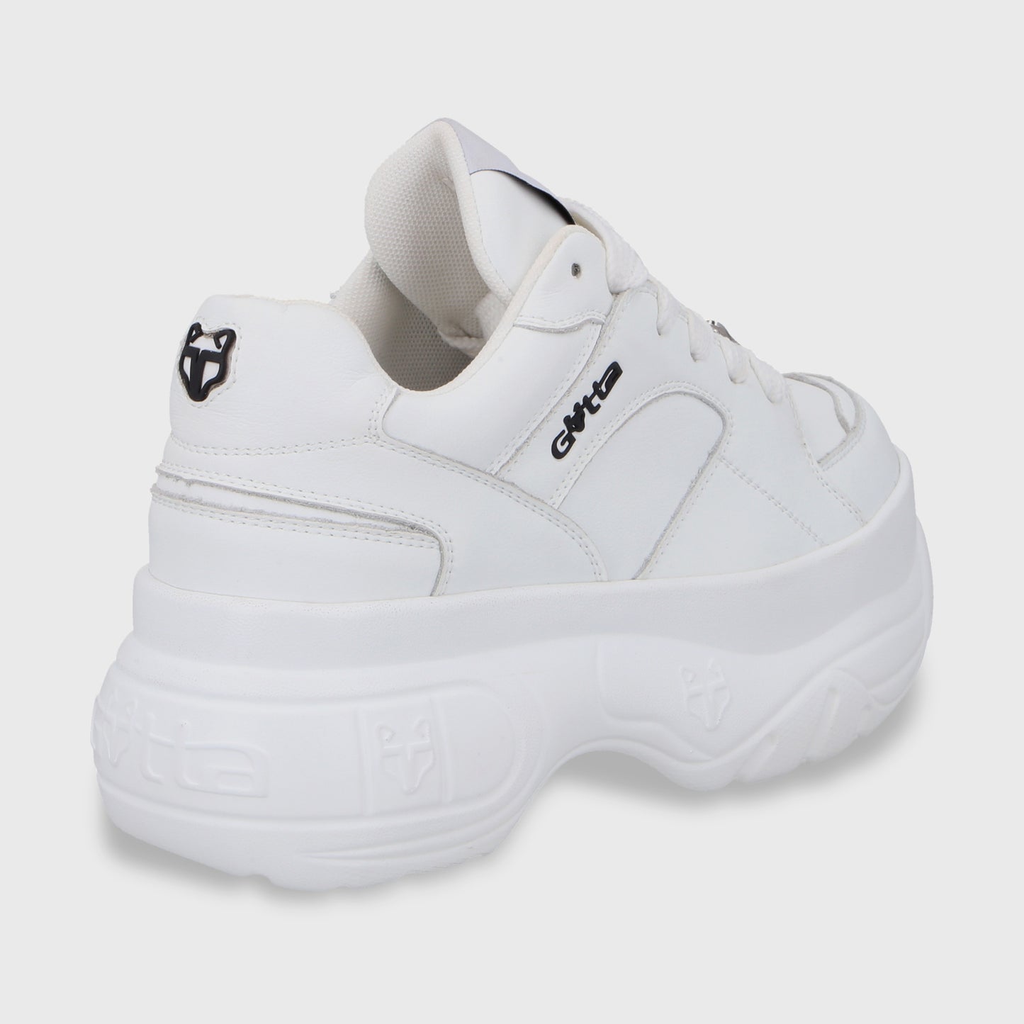 Zapatilla Plataforma Cuero Blanca Mujer 9724A