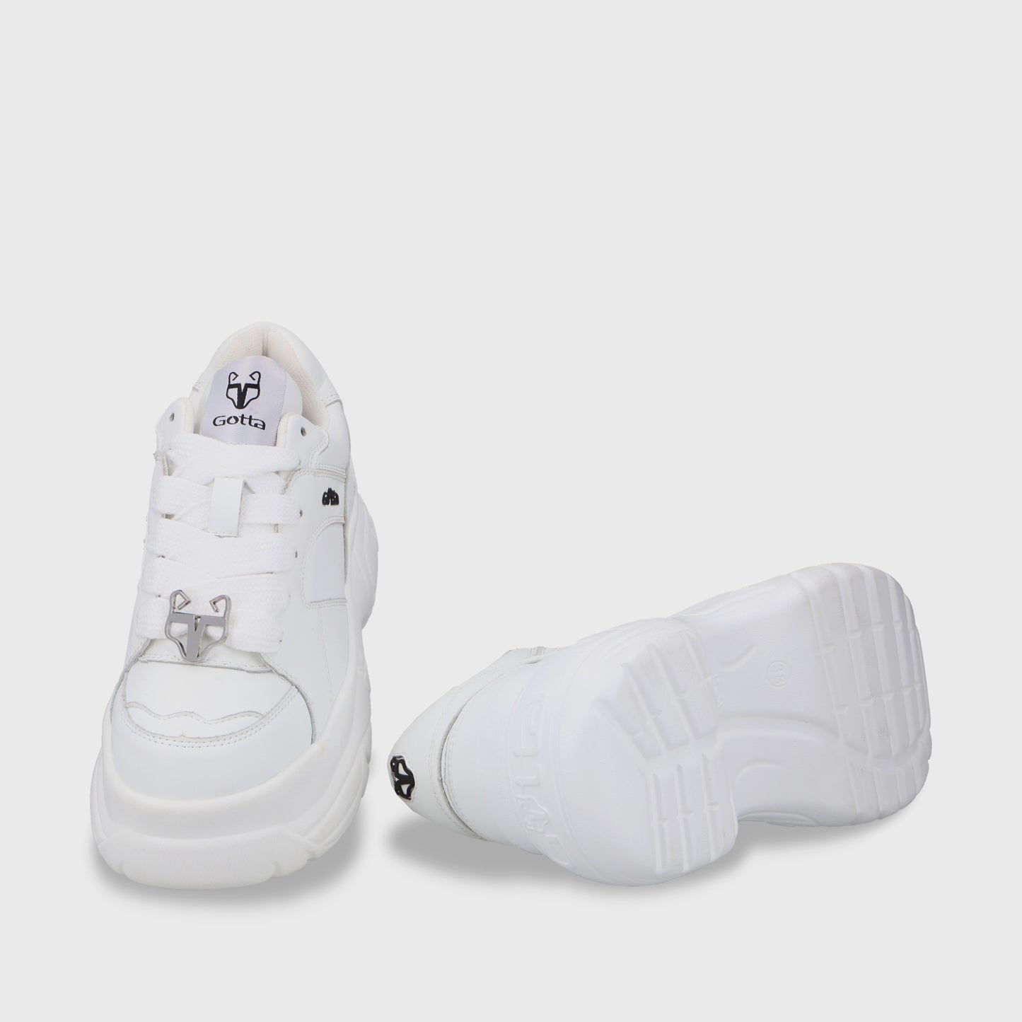 Zapatilla Plataforma Cuero Blanca Mujer 9724A