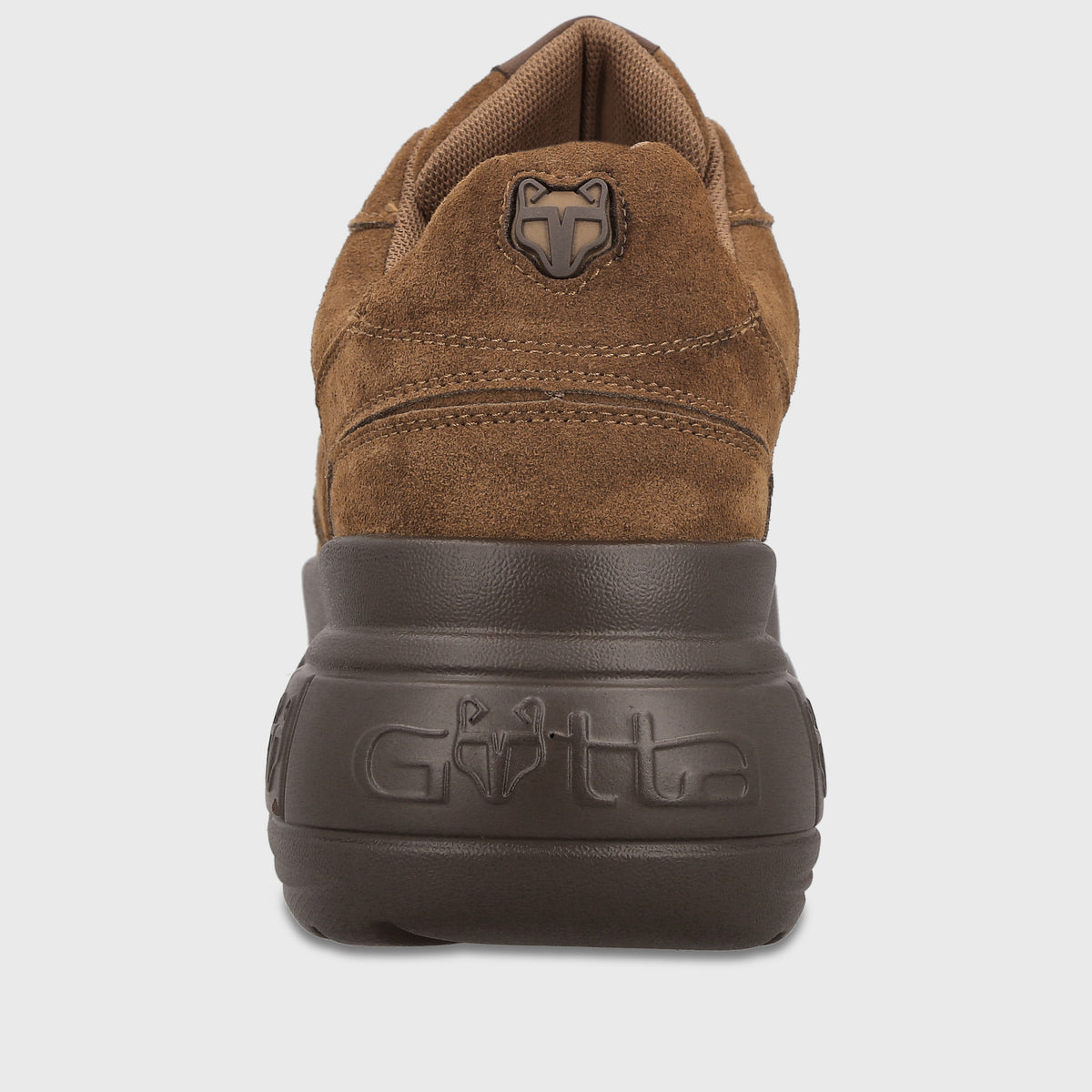 Zapatilla Plataforma Cuero Café Mujer María