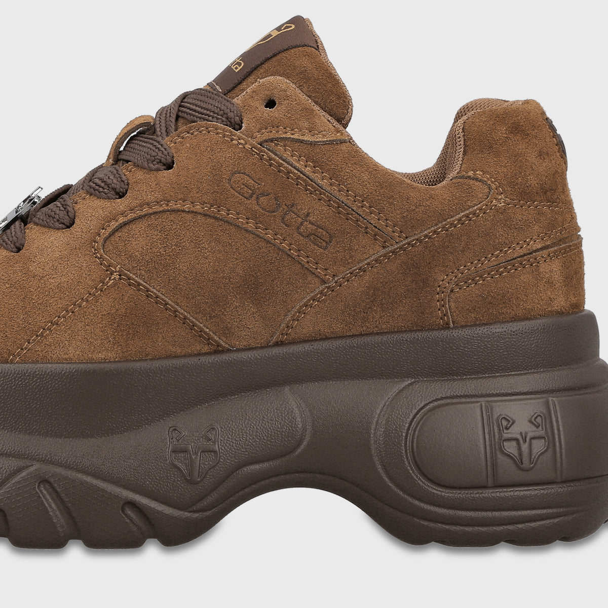 Zapatilla Plataforma Cuero Café Mujer María