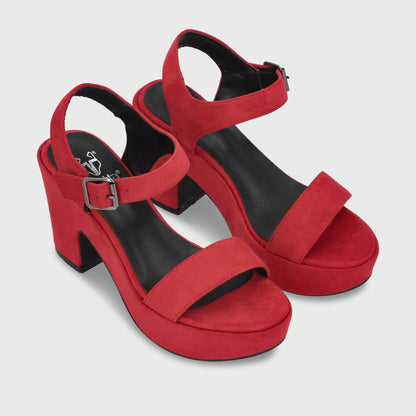 Sandalia Plataforma Roja Mujer C5473