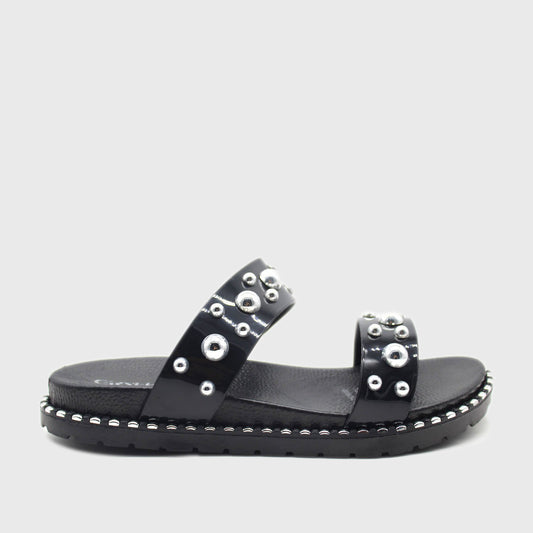 Sandalia Negra Mujer C5851