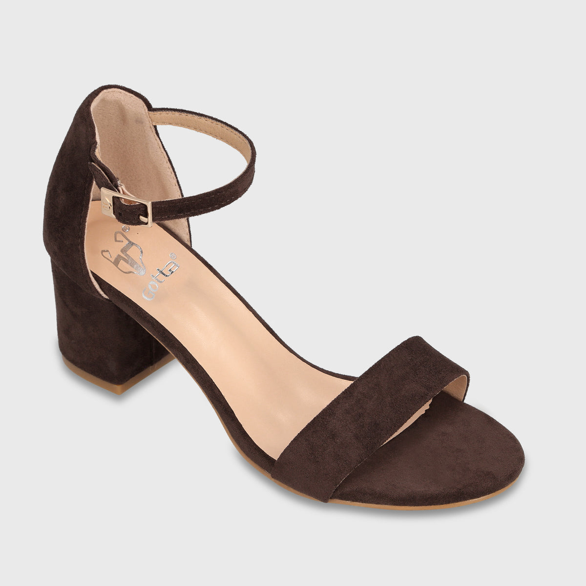 Sandalia Taco Café Mujer C6161