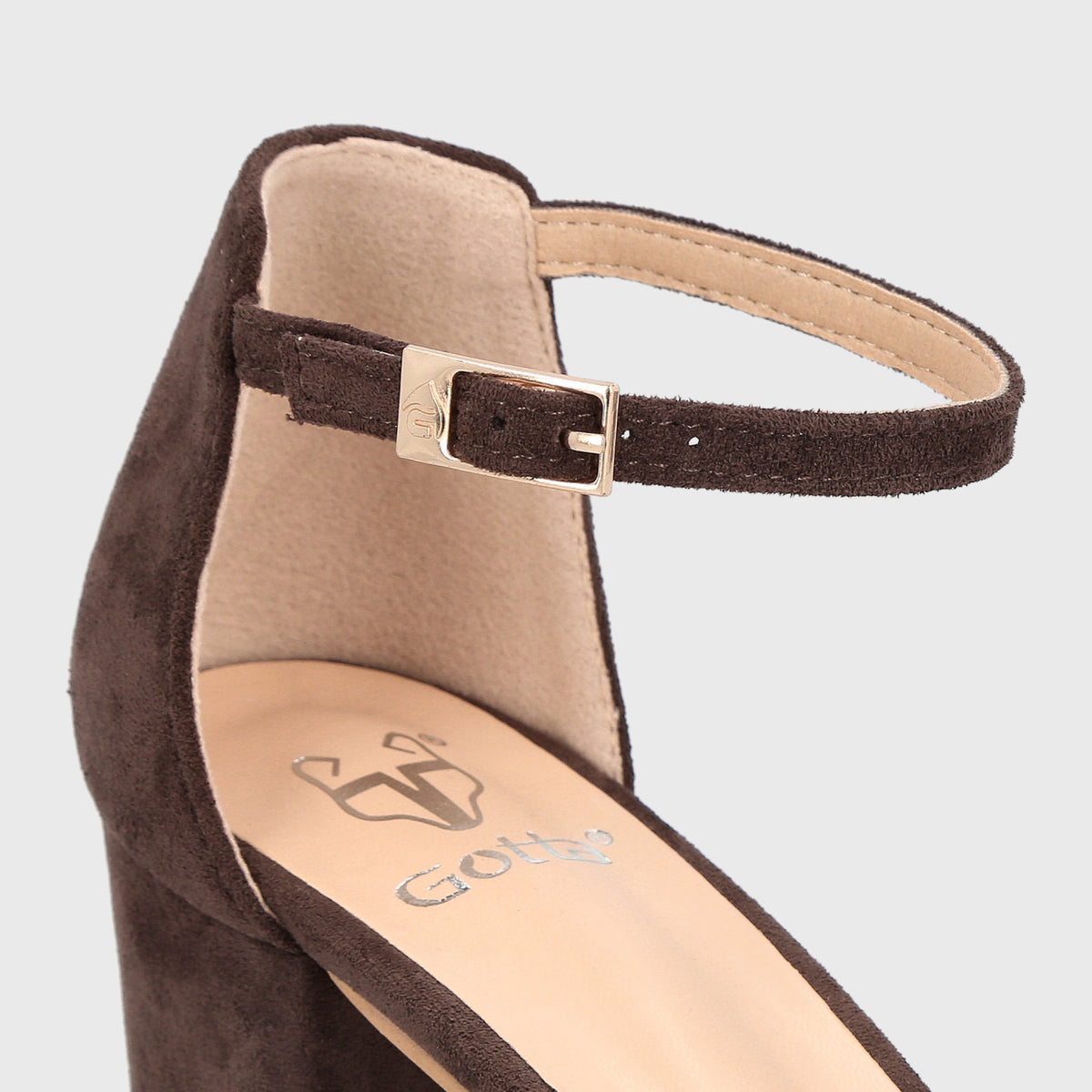 Sandalia Taco Café Mujer C6161
