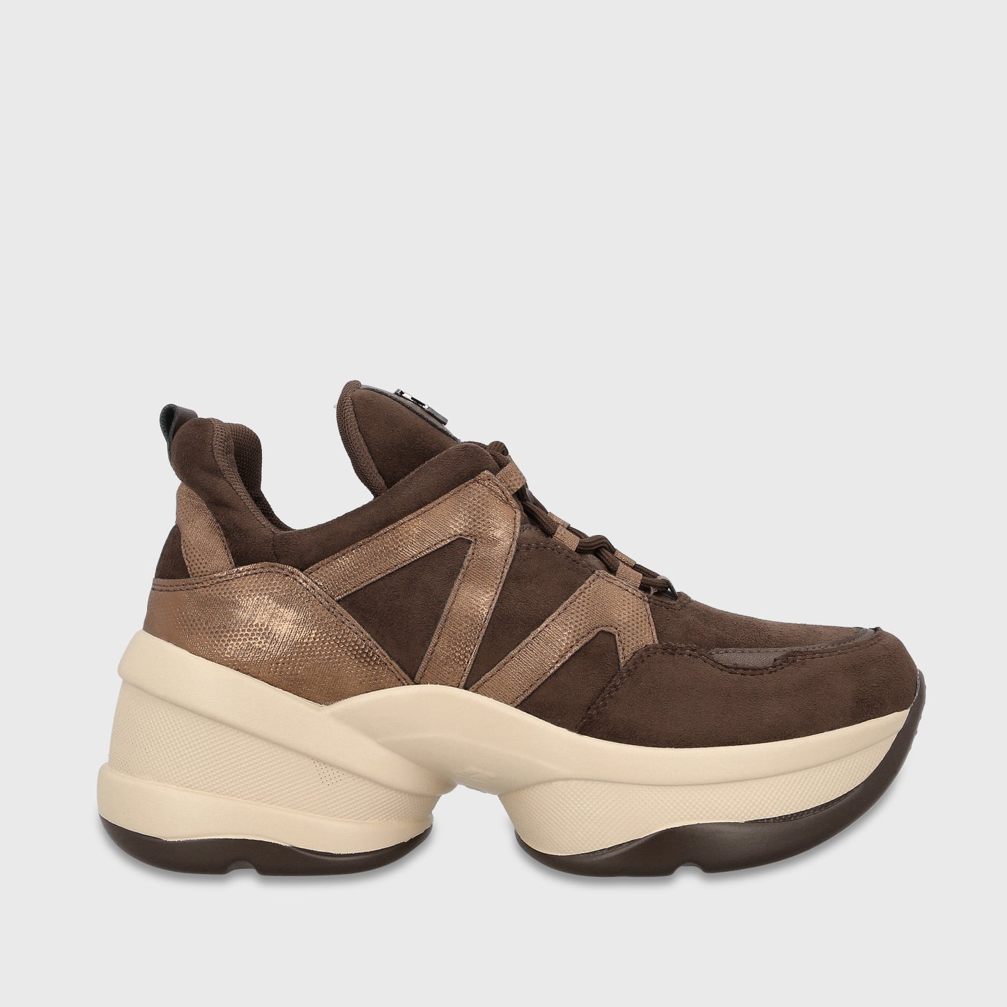 Zapatilla Plataforma Café Mujer C7293