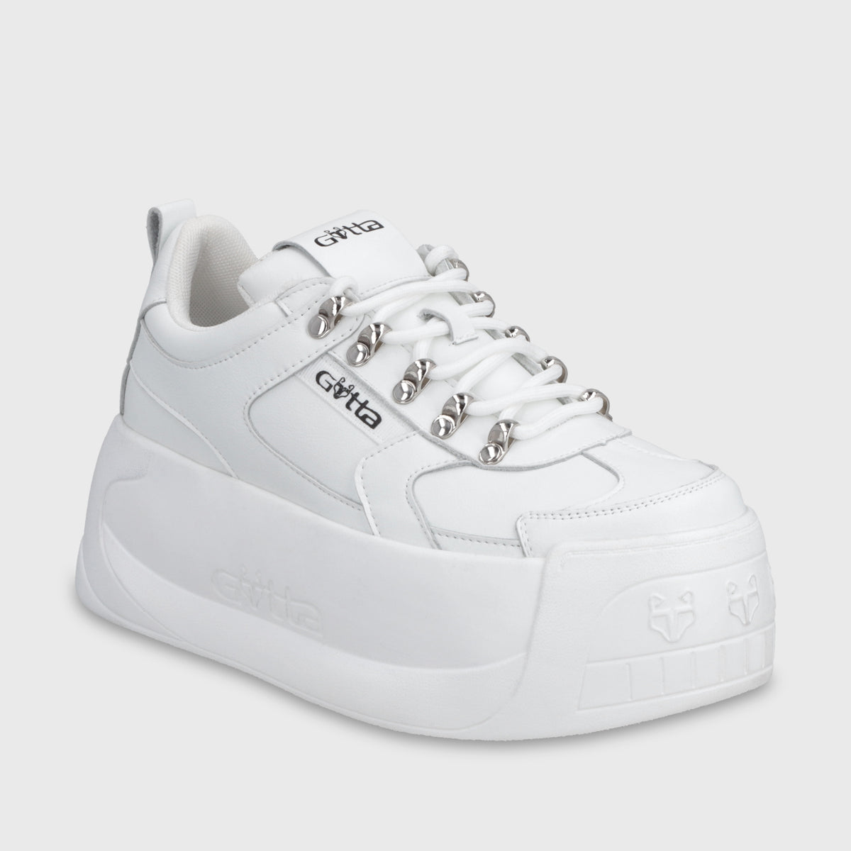 Zapatilla Cuero Plataforma Blanca Mujer C732B