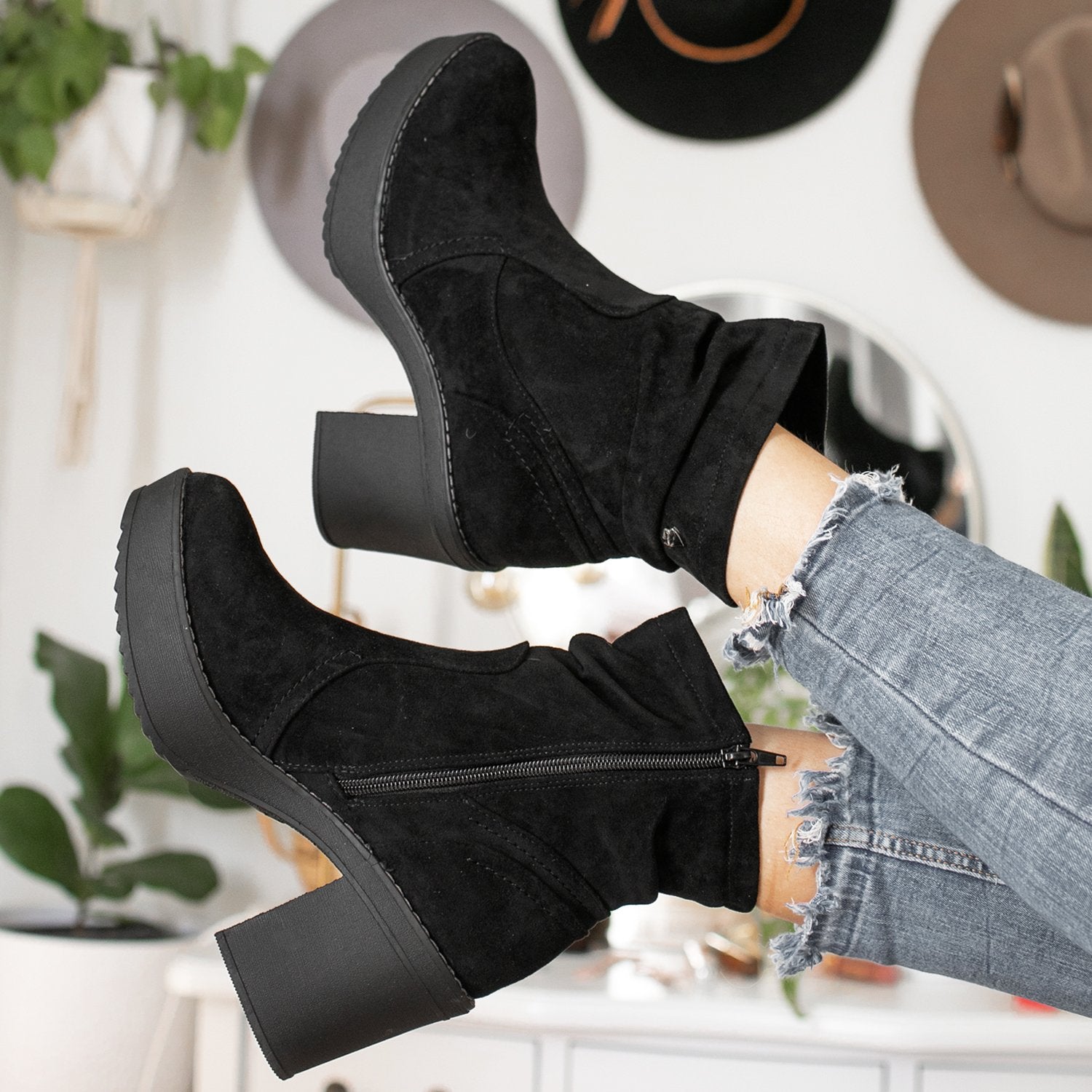 Bota Taco Bota Negra Gotta Taco Botas Gotta Bota Taco Café Mujer 13501