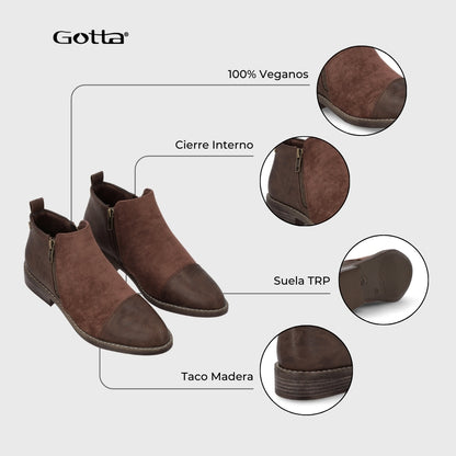 Botin Taco Café Mujer C7338