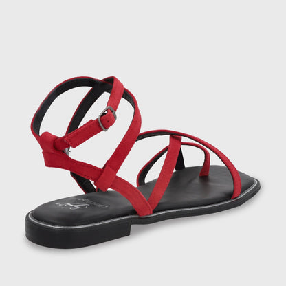 Sandalia Plana Roja Mujer 55221 - Gotta Chile