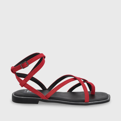 Sandalia Plana Roja Mujer 55221 - Gotta Chile