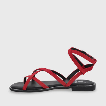 Sandalia Plana Roja Mujer 55221 - Gotta Chile