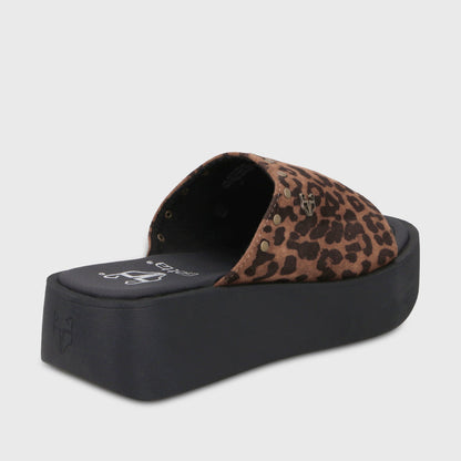 Sandalia Plataforma Animal Print Mujer 53730 - Gotta Chile