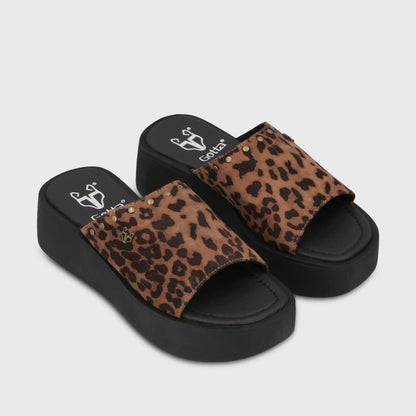 Sandalia Plataforma Animal Print Mujer 53730 - Gotta Chile