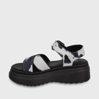 Sandalia Plataforma Animal Print Mujer 55923 - Gotta Chile