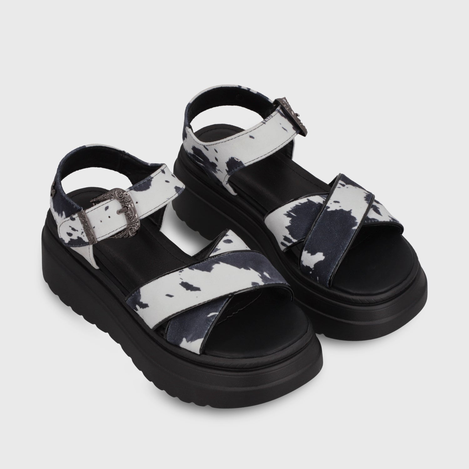 Sandalia Plataforma Animal Print Mujer 55923 - Gotta Chile