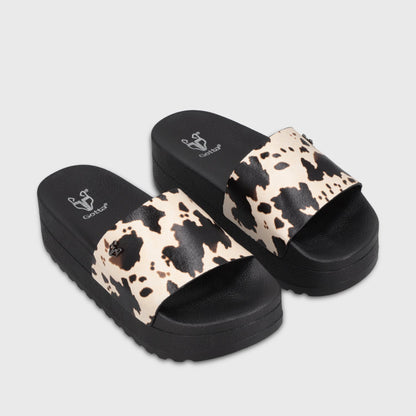 Sandalia Plataforma Animal Print Mujer 64020 - Gotta Chile