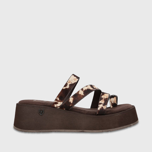 Sandalia Plataforma Animal Print Mujer Fran - Gotta Chile