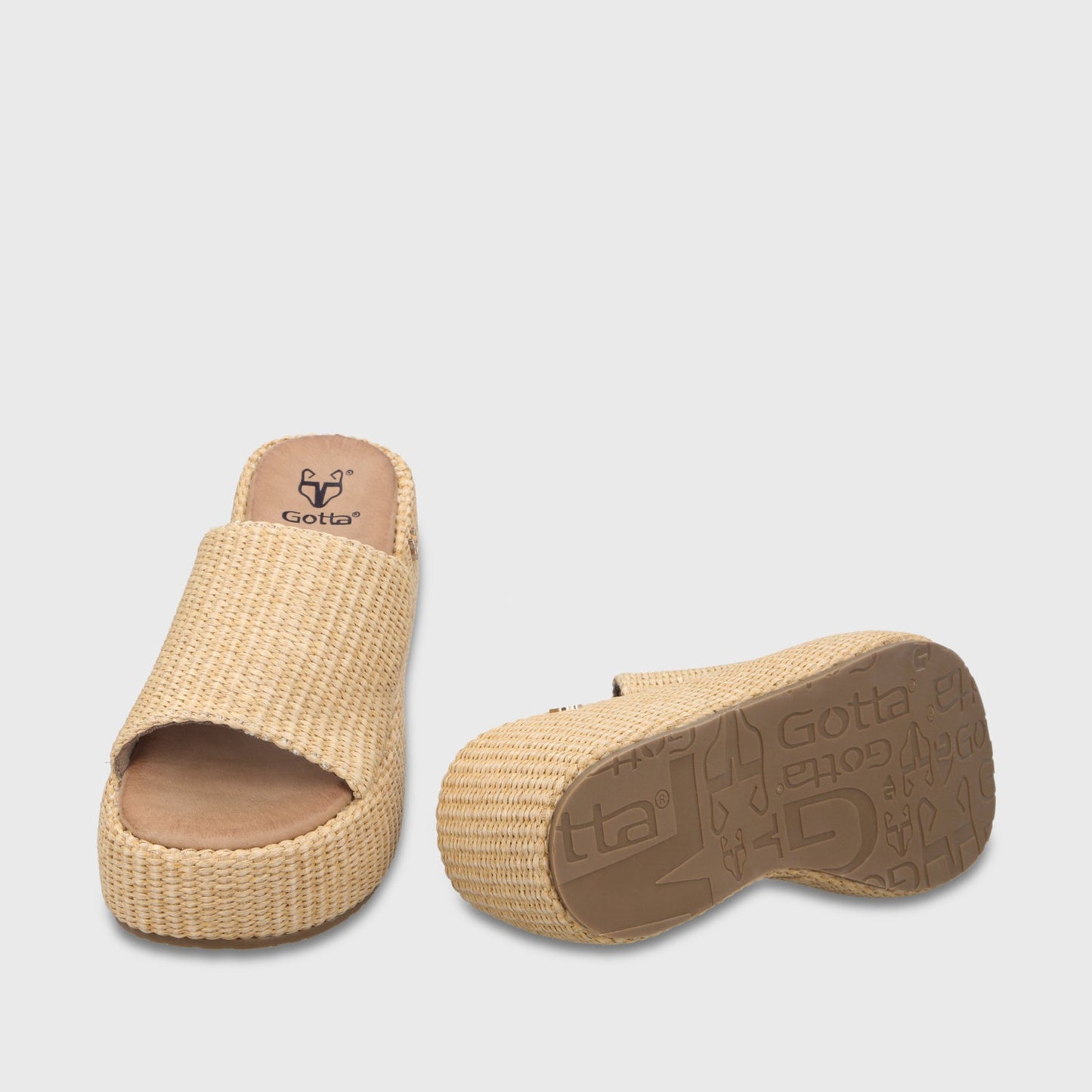 Sandalia Plataforma Beige Mujer 45824 - Gotta Chile