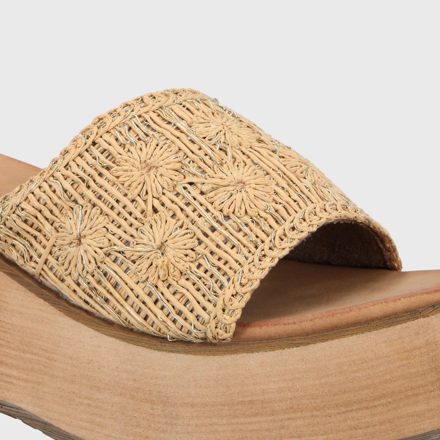 Sandalia Plataforma Beige Mujer 45843 - Gotta Chile