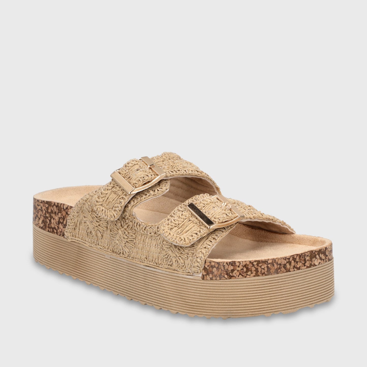 Sandalia Plataforma Beige Mujer 65951 - Gotta Chile