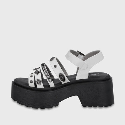 Sandalia Plataforma Blanca Mujer 45982 - Gotta Chile