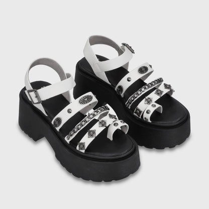 Sandalia Plataforma Blanca Mujer 45982 - Gotta Chile