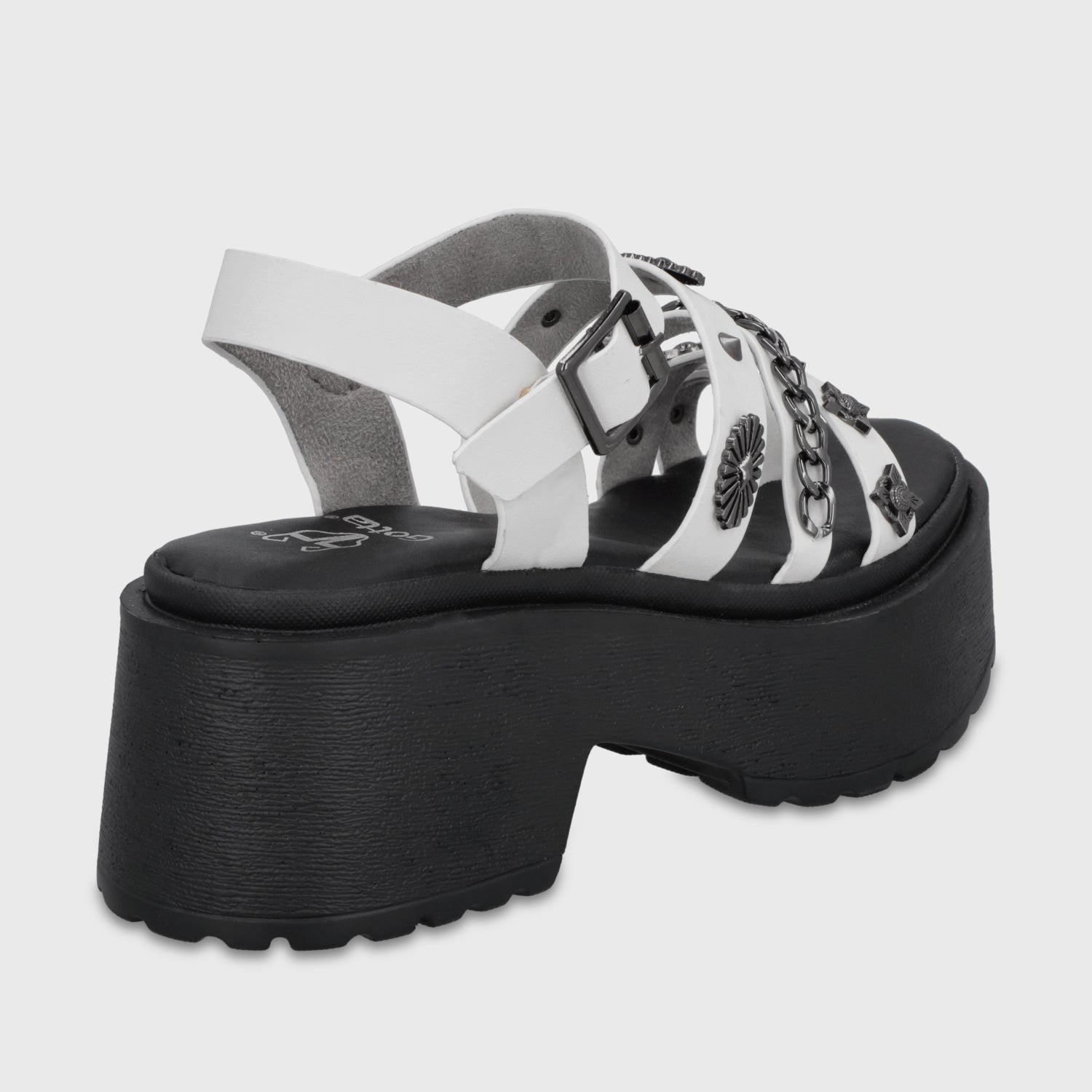 Sandalia Plataforma Blanca Mujer 45982 - Gotta Chile