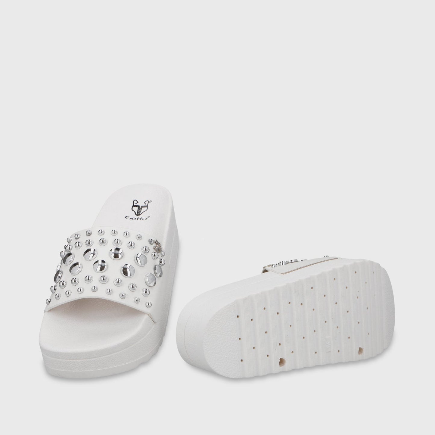 Sandalia Plataforma Blanca Mujer 64020 - Gotta Chile