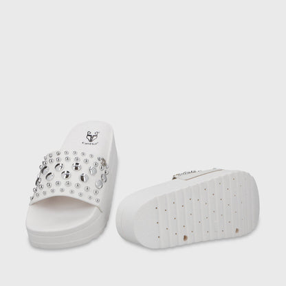 Sandalia Plataforma Blanca Mujer 64020 - Gotta Chile