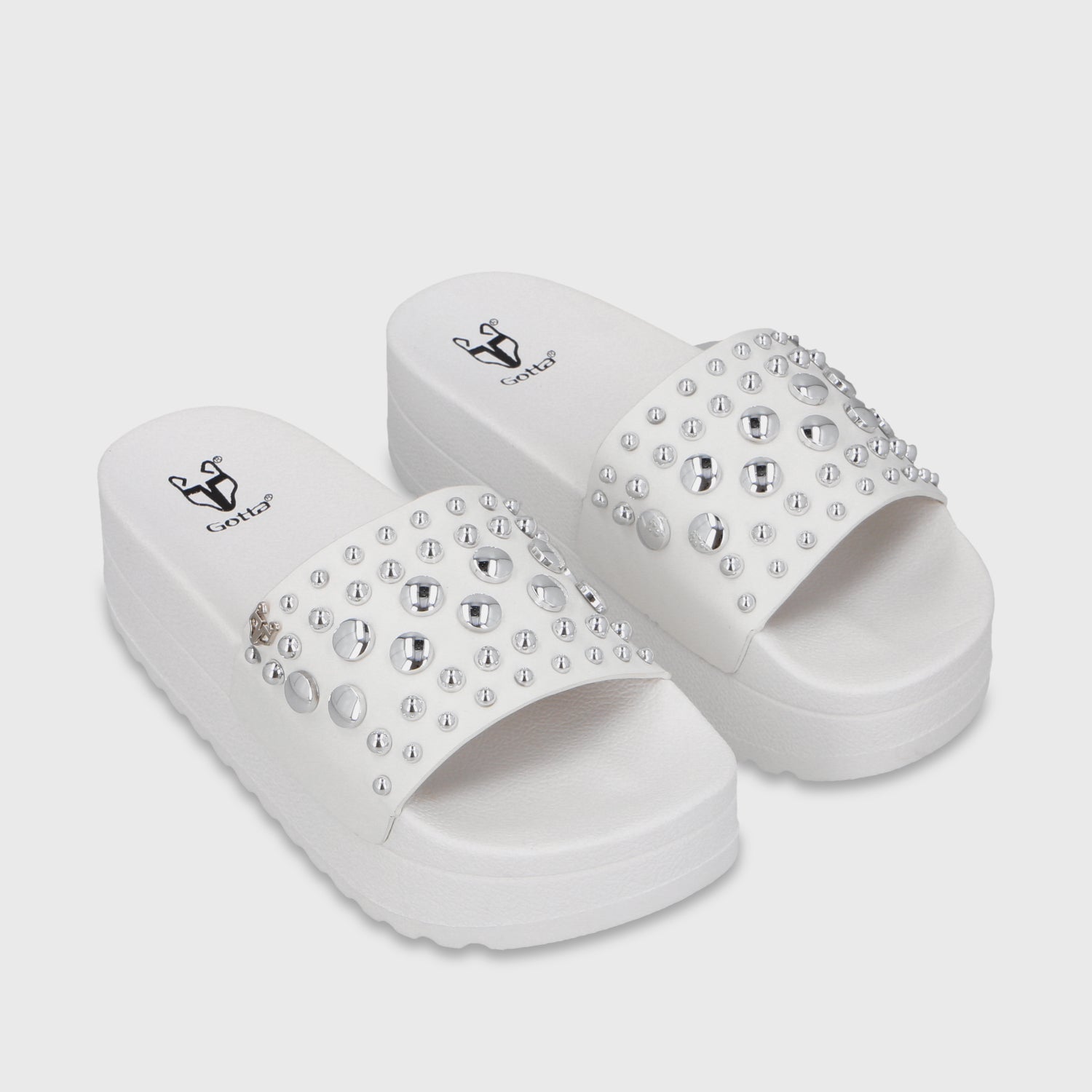 Sandalia Plataforma Blanca Mujer 64020 - Gotta Chile