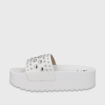Sandalia Plataforma Blanca Mujer 64020 - Gotta Chile