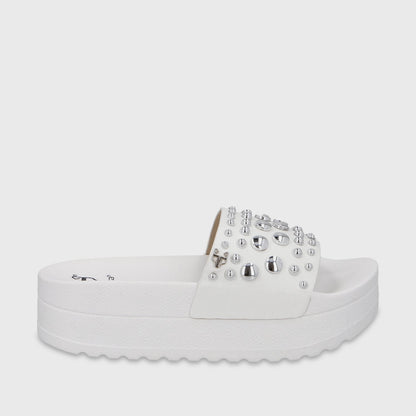 Sandalia Plataforma Blanca Mujer 64020 - Gotta Chile