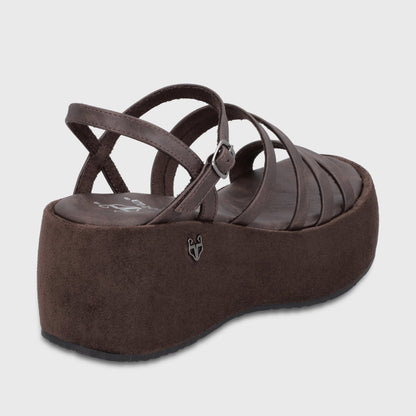 Sandalia Plataforma Café Mujer 45822 - Gotta Chile