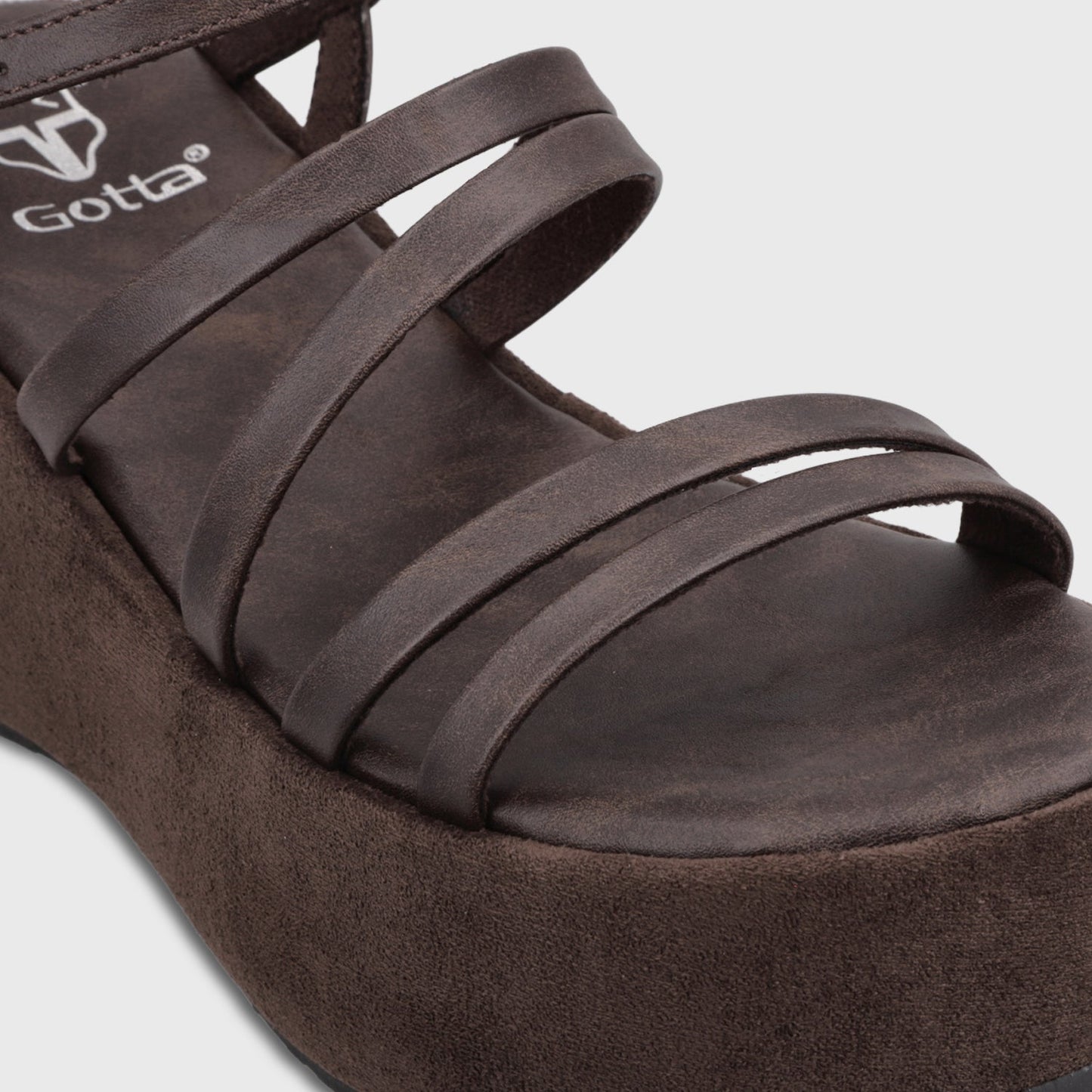 Sandalia Plataforma Café Mujer 45822 - Gotta Chile