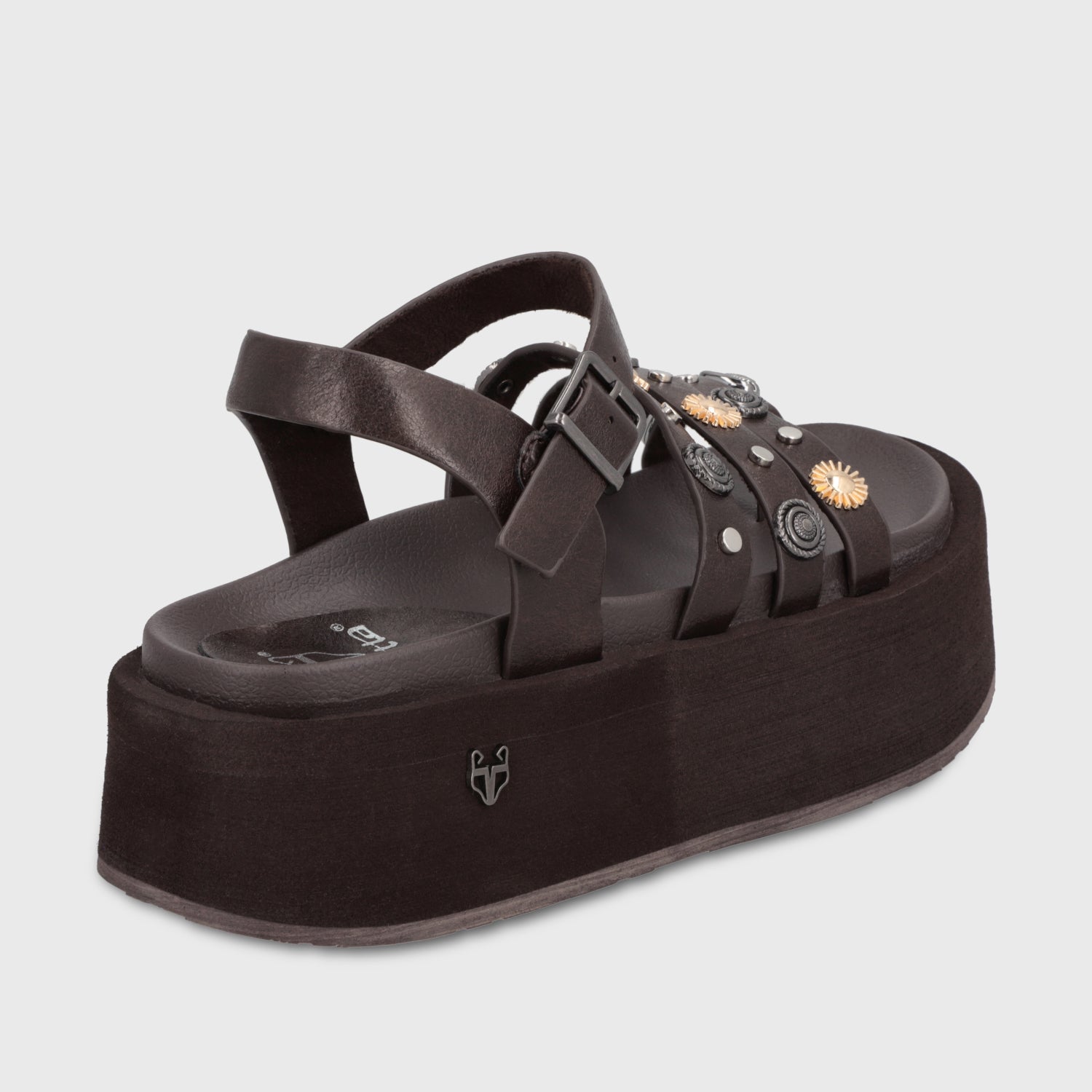 Sandalia Plataforma Café Mujer 55943 - Gotta Chile