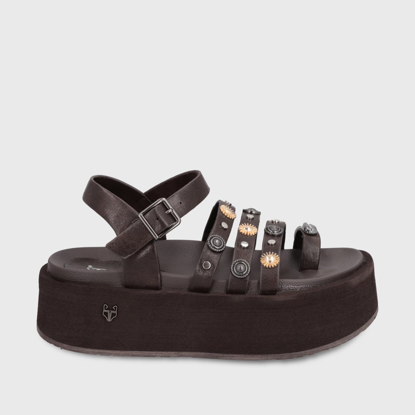 Sandalia Plataforma Café Mujer 55943 - Gotta Chile