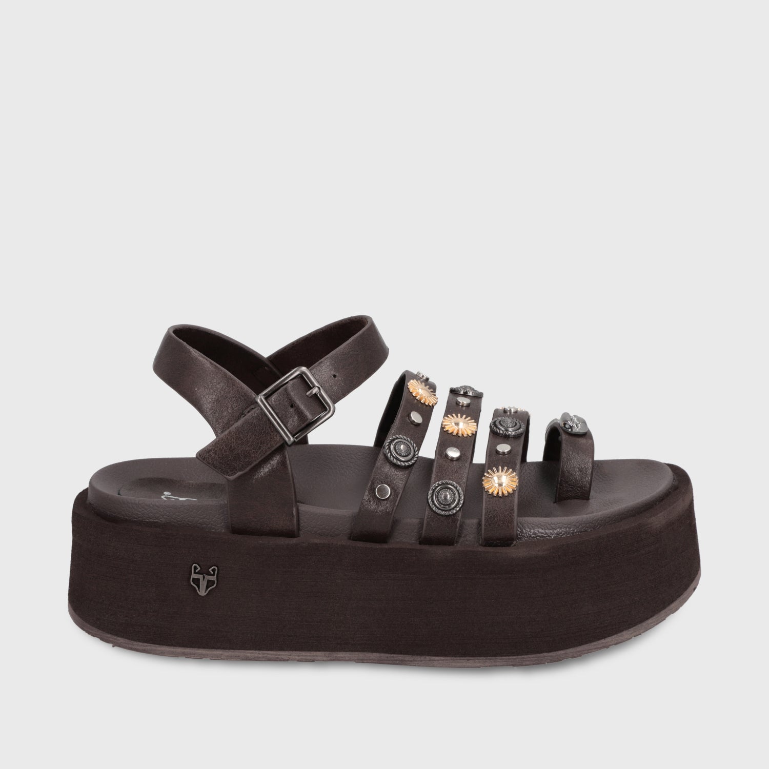 Sandalia Plataforma Café Mujer 55943 - Gotta Chile