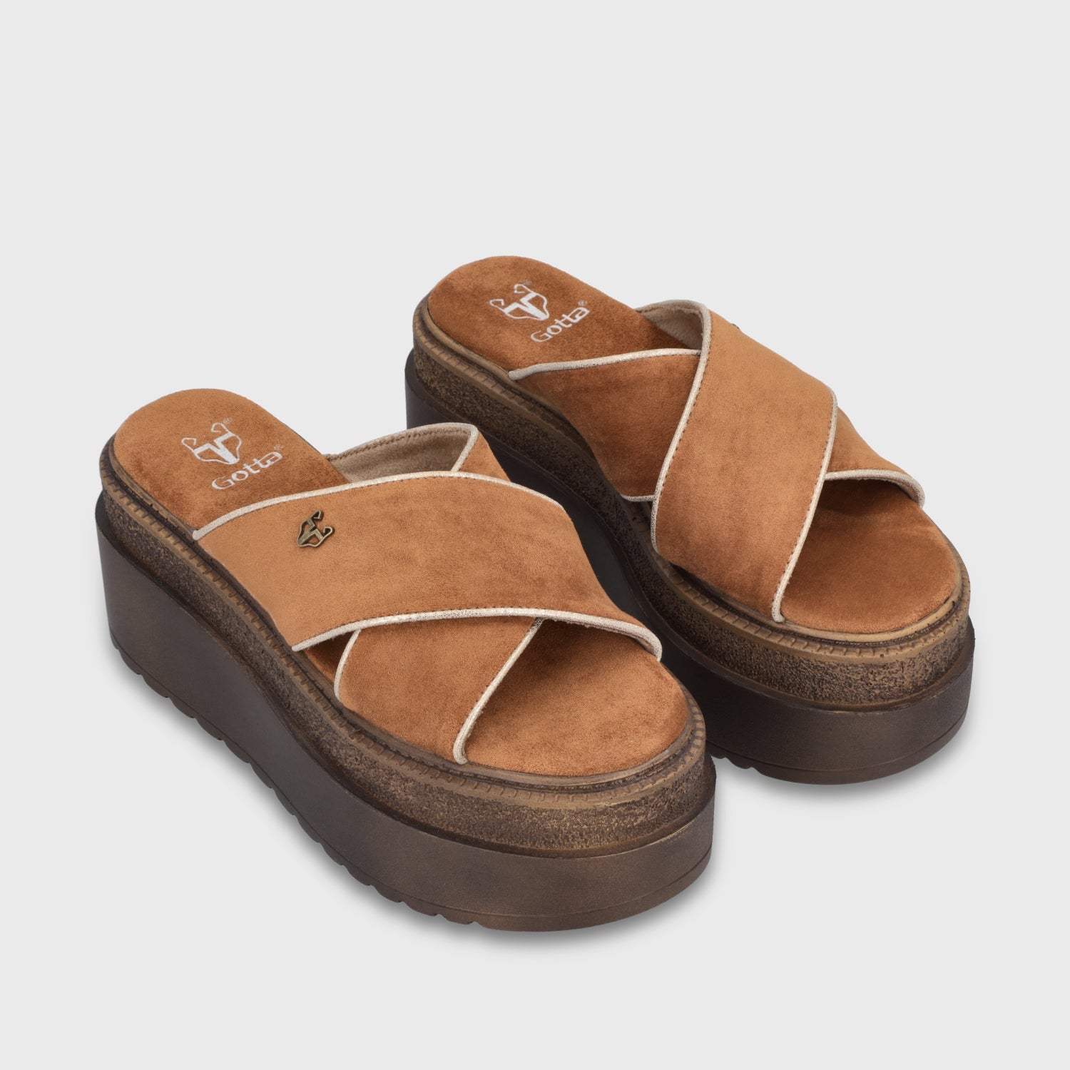 Sandalia Plataforma Camel Mujer 65930 - Gotta Chile