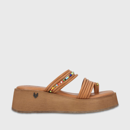 Sandalia Plataforma Camel Mujer Francisca - Gotta Chile