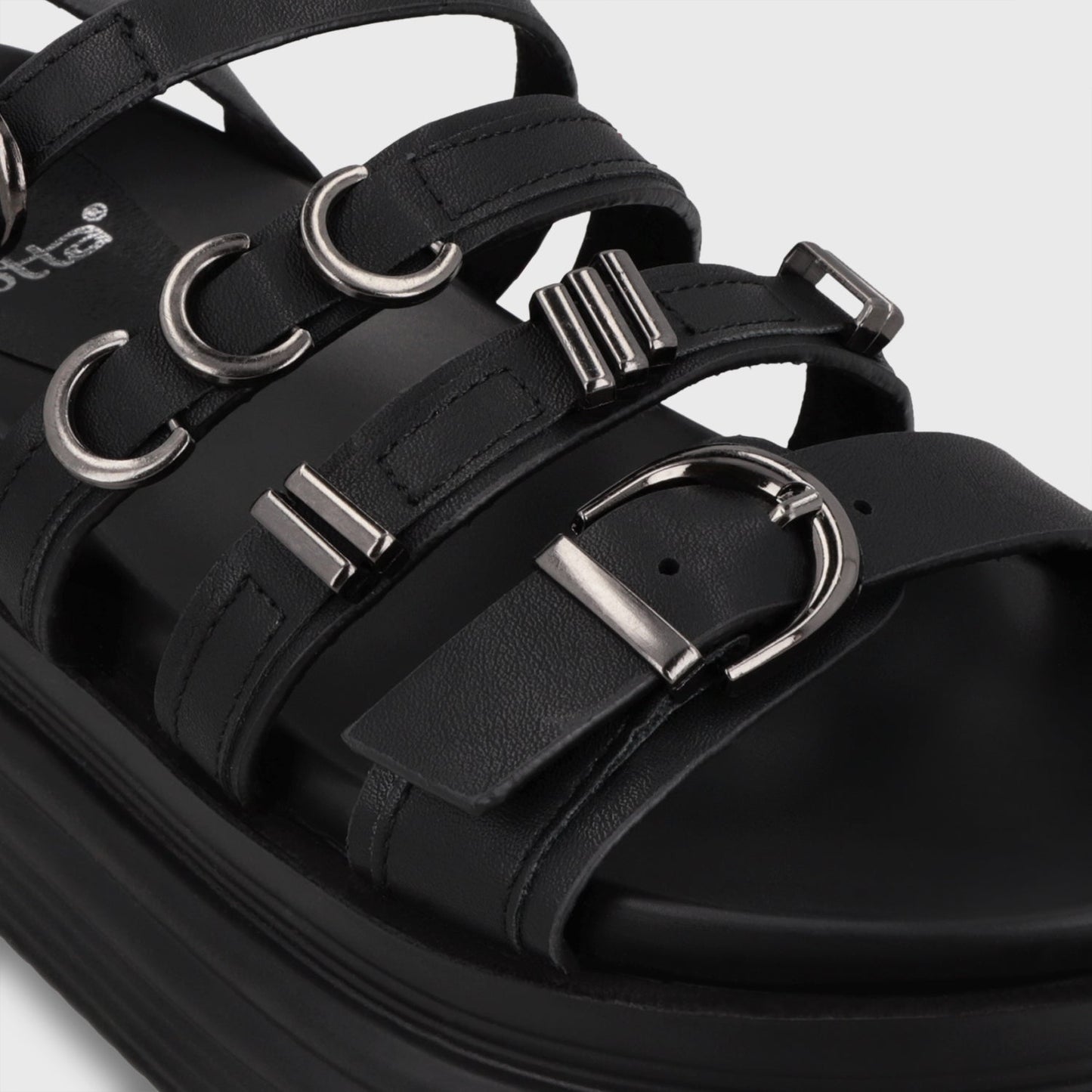 Sandalia Plataforma Negra Mujer 1571C - Gotta Chile